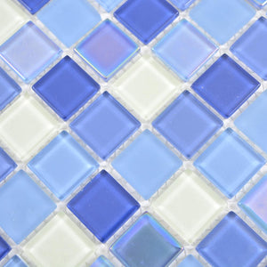 Mozaika szklana kolor niebieski fluorescencyjny połysk T 624