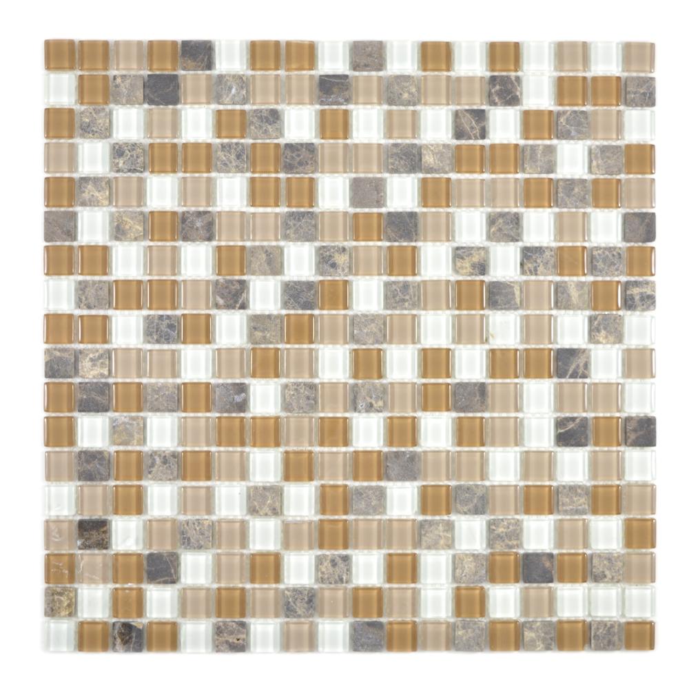 Mozaika mix kolor brązowy beżowy połysk T 409