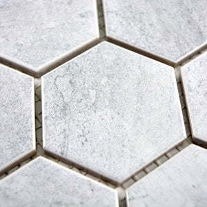 Mozaika ceramiczna kolor szary mat hexagon T 164