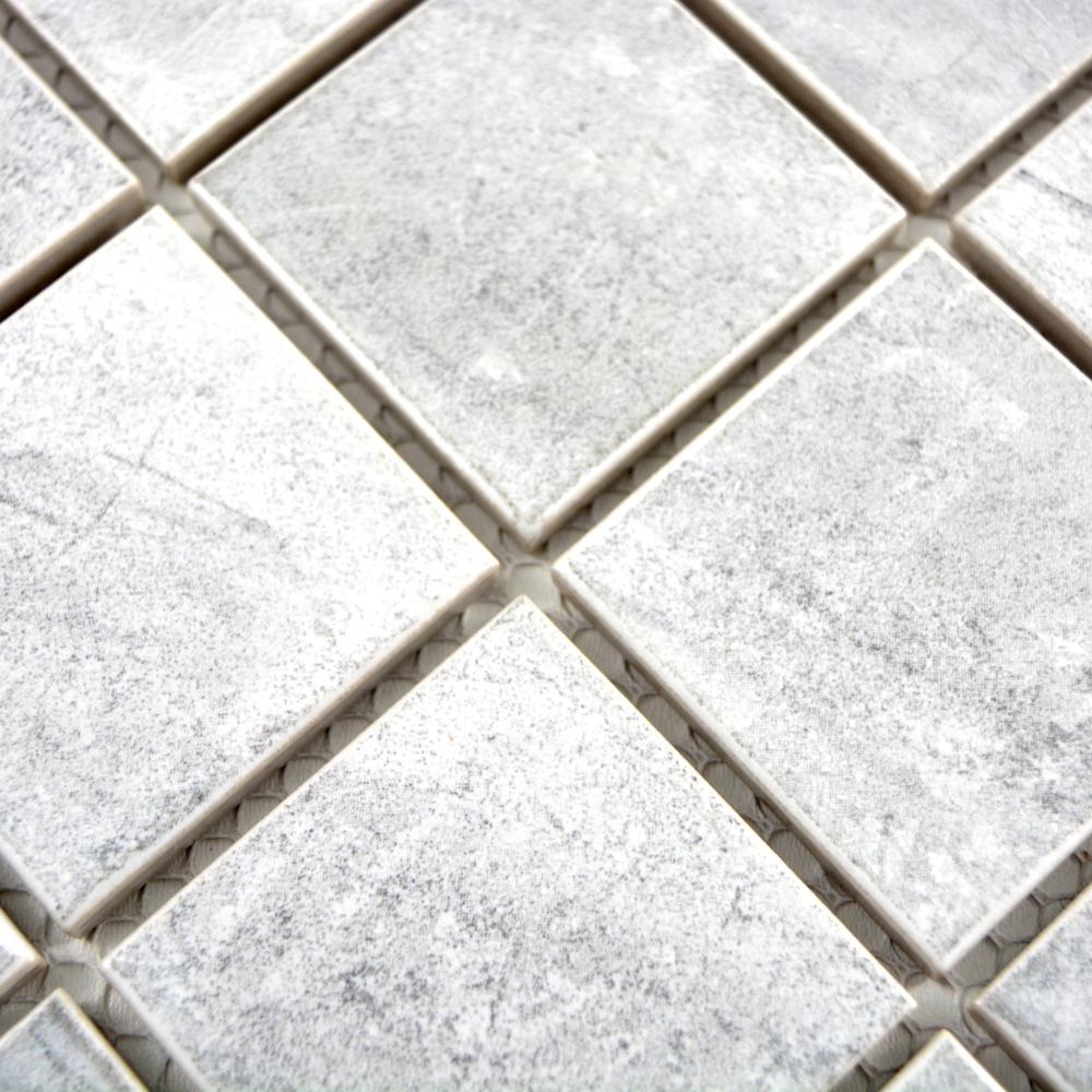 Aranżacja Mozaika ceramiczna kolor szary mat T 160