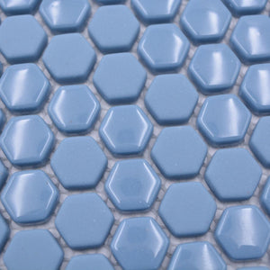 Mozaika szklana kolor niebieski mat hexagon T 540