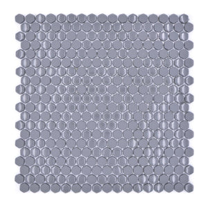Mozaika szklana kolor szary mat hexagon T 548