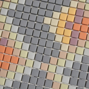 Mozaika szklana kolor mix jany szary mat T 529