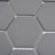 Załaduj obraz do przeglądarki galerii, Mozaika ceramiczna kolor ciemno szary mat hexagon

