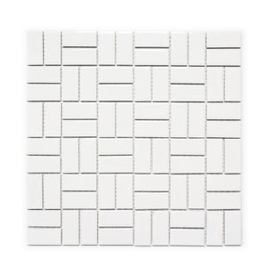 Mozaika ceramiczna kolor biały połysk T19