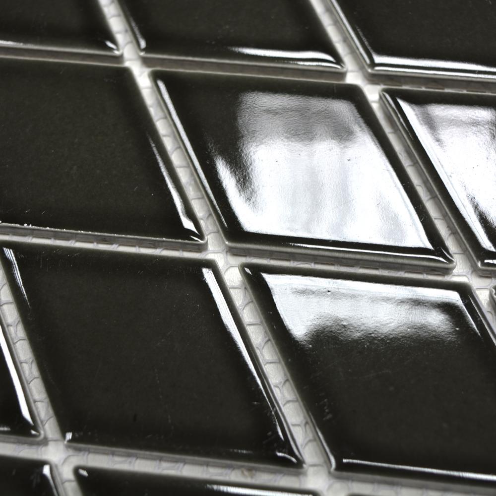 Aranżacja Mozaika ceramiczna kolor czarny połysk T 82