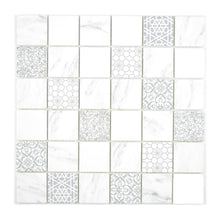 Załaduj obraz do przeglądarki galerii, Mozaika szklana kolor biały mat T 497
