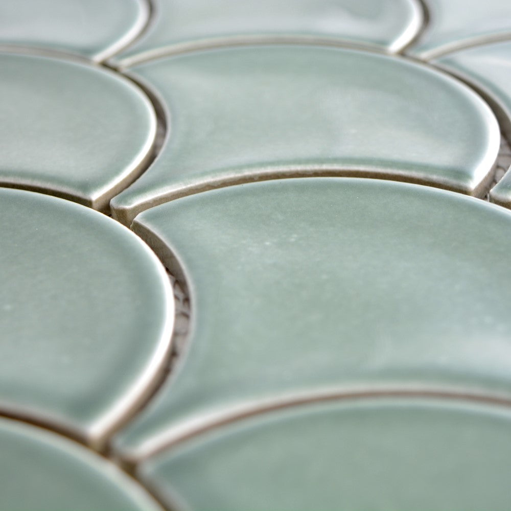 Aranżacja Mozaika ceramiczna kolor jasny zielony połysk MOZ 5731 VP