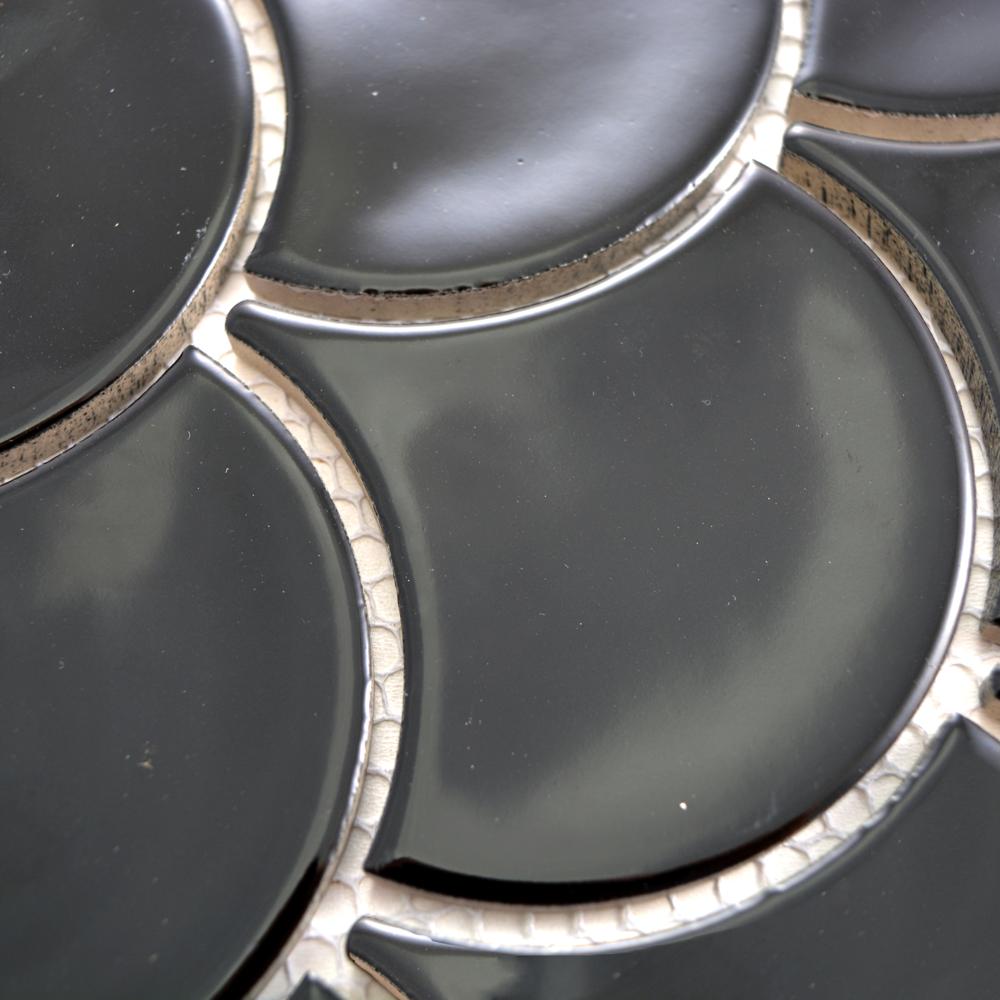 Aranżacja Mozaika ceramiczna kolor czarny połysk MOZ 5729 VP
