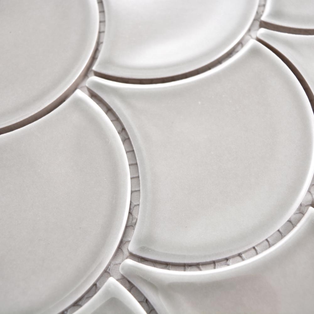 Aranżacja Mozaika ceramiczna kolor szary połysk MOZ 5730 VP