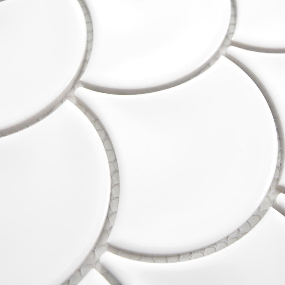 Aranżacja Mozaika ceramiczna kolor biały połysk MOZ 5732 VP