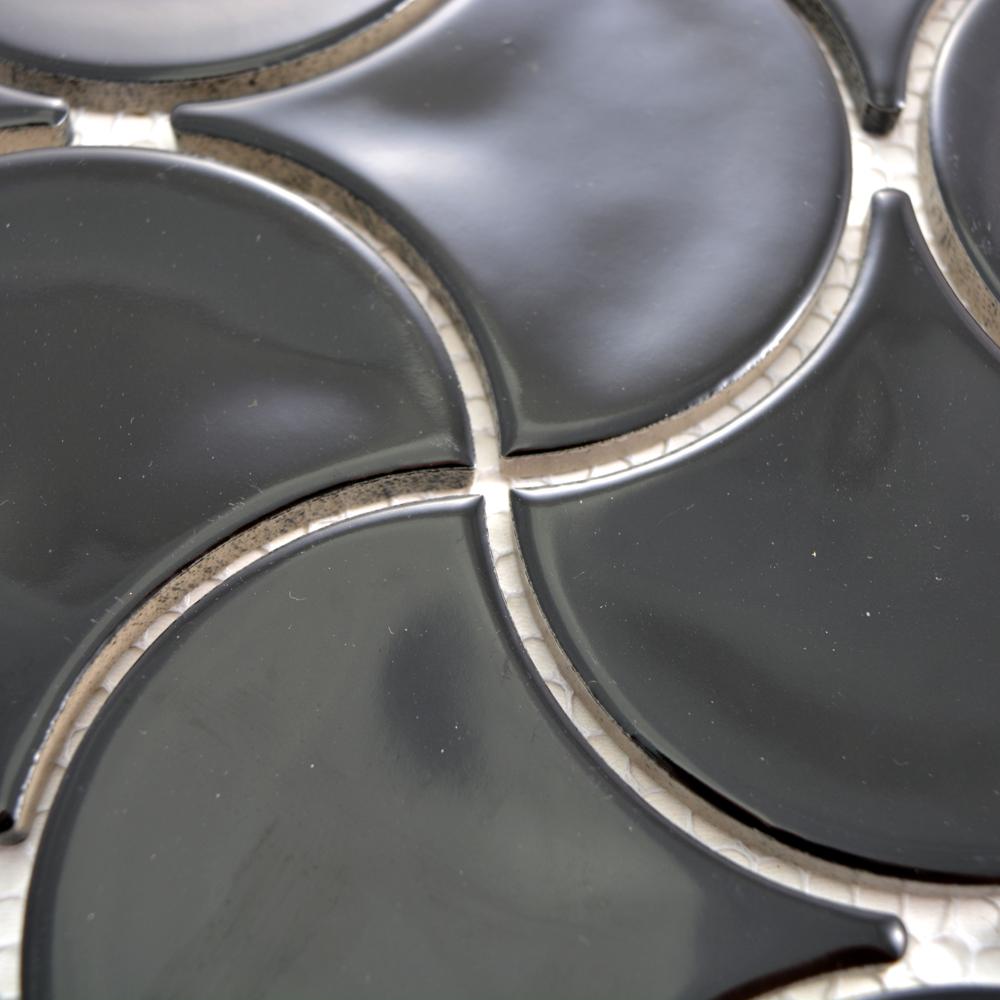 Aranżacja Mozaika ceramiczna kolor czarny połysk MOZ 5733 VP