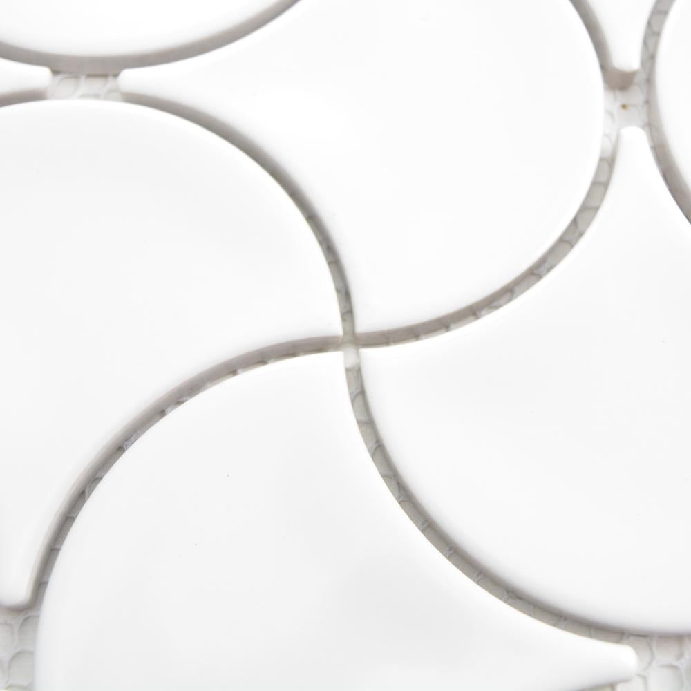 Aranżacja Mozaika ceramiczna kolor biały połysk MOZ 5736 VP