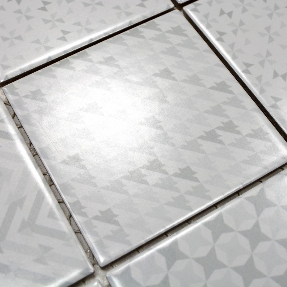 Aranżacja Mozaika ceramiczna kolor biały połysk T26