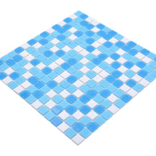 Załaduj obraz do przeglądarki galerii, Mozaika szklana kolor mix biały niebieski połysk T 526
