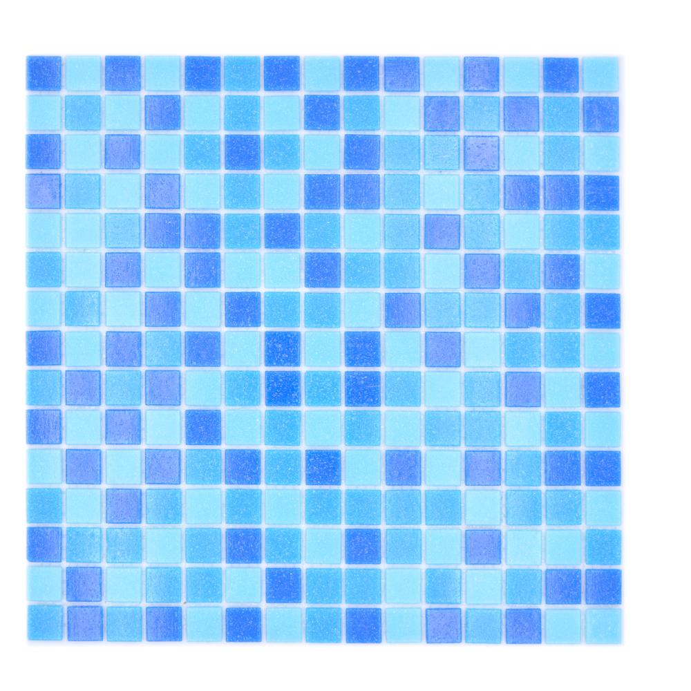 Mozaika szklana kolor mix niebieski turkusowy połysk T 534