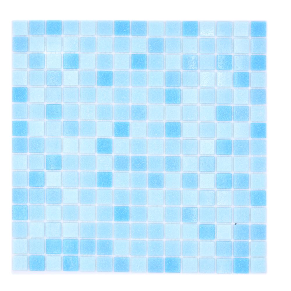 Mozaika szklana kolor mix niebieski jasny połysk T 532