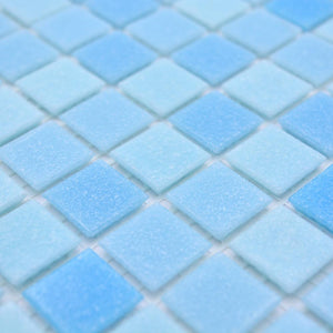 Mozaika szklana kolor mix niebieski jasny połysk T 532