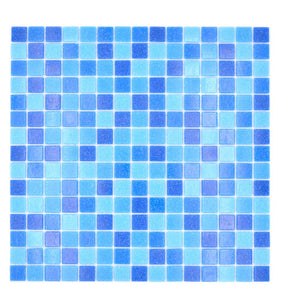 Mozaika szklana kolor niebieski mieszany połysk T 544