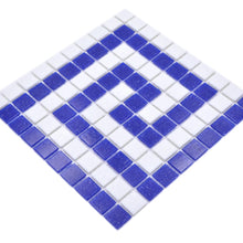 Załaduj obraz do przeglądarki galerii, Mozaika szklana kolor mix niebieski biały połysk T 531
