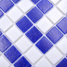 Załaduj obraz do przeglądarki galerii, Mozaika szklana kolor mix niebieski biały połysk T 531
