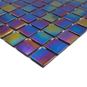 Mozaika szklana kolor czarny iridium połysk T 515