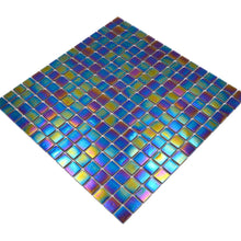 Załaduj obraz do przeglądarki galerii, Mozaika szklana kolor czarny iridium połysk T 515
