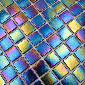 Mozaika szklana kolor czarny iridium połysk T 515