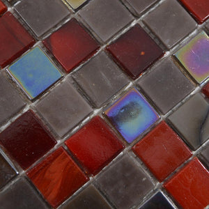 Mozaika szklana kolor brązowy czerwony połysk T 507