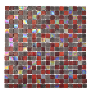Mozaika szklana kolor brązowy czerwony połysk T 507