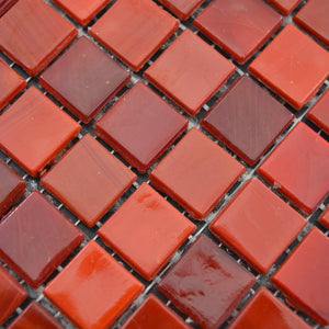 Mozaika szklana kolor czerwony połysk T 518