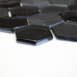 Mozaika mix kolor mix czarny mat hexagon T 433