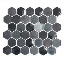 Załaduj obraz do przeglądarki galerii, Mozaika mix kolor mix czarny mat hexagon T 433
