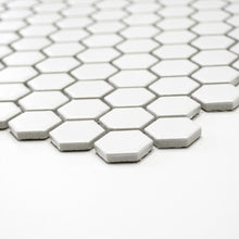 Załaduj obraz do przeglądarki galerii, Mozaika ceramiczna kolor biały mat hexagon T4
