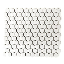 Załaduj obraz do przeglądarki galerii, Mozaika ceramiczna kolor biały mat hexagon T4
