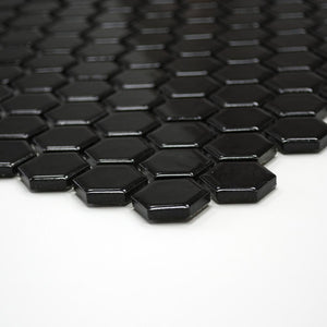 Mozaika ceramiczna kolor czarny połysk hexagon T 91