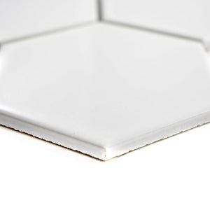 Mozaika ceramiczna kolor biały połysk hexagon T 24