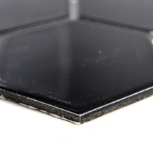 Załaduj obraz do przeglądarki galerii, Mozaika ceramiczna kolor czarny połysk hexagon T 92
