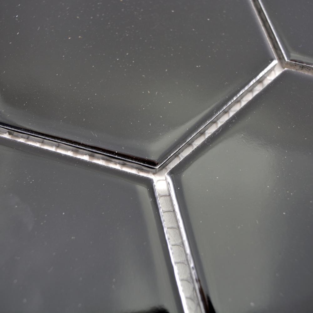 Aranżacja Mozaika ceramiczna kolor czarny połysk hexagon T 92