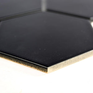 Mozaika ceramiczna kolor czarny mat hexagon T 63