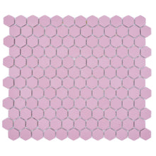 Załaduj obraz do przeglądarki galerii, Mozaika ceramiczna kolor ciemny różowy mat hexagon T 43
