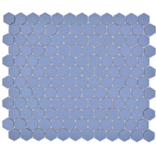 Załaduj obraz do przeglądarki galerii, Mozaika ceramiczna kolor niebieski mat hexagon T 137
