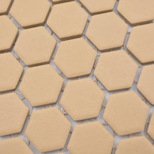Załaduj obraz do przeglądarki galerii, Mozaika ceramiczna kolor mix brązowy kawowy pomarańczowy mat hexagon T 115
