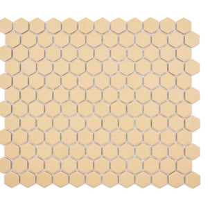 Mozaika ceramiczna kolor mix brązowy kawowy pomarańczowy mat hexagon T 115