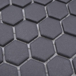 Mozaika ceramiczna kolor czarny mat hexagon T 64