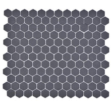 Załaduj obraz do przeglądarki galerii, Mozaika ceramiczna kolor czarny mat hexagon T 64
