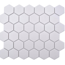 Załaduj obraz do przeglądarki galerii, Mozaika ceramiczna kolor biały mat hexagon T8

