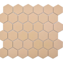 Załaduj obraz do przeglądarki galerii, Mozaika ceramiczna kolor mix brązowy kawowy pomarańczowy mat hexagon T 116
