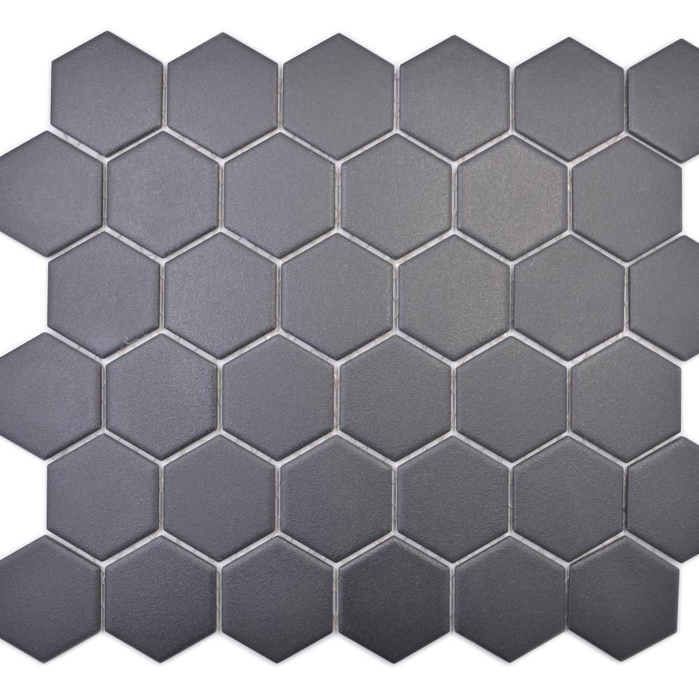 Mozaika ceramiczna kolor czarny mat hexagon T 65