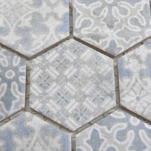 Załaduj obraz do przeglądarki galerii, Mozaika ceramiczna kolor niebieski mat hexagon T 139
